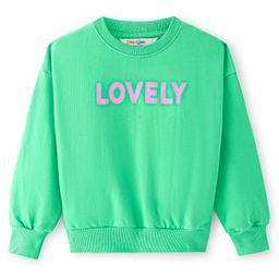 Primo Gino 100% Cotton French Terry Knit Full Sleeves Sweatshirt with Text Print - Green-image-86