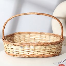 Wicker Gift Hamper Basket, Fruit Basket, Kitchen Storage Baskets (Small)-picture-13