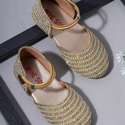 Mine Sole Pearl Detailed Sandals - Gold-image-32