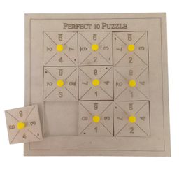 The Puzzl Co - Mathematical Puzzles - Sum 10 | Wooden Brain Teaser Puzzle - Classic Wooden Puzzle for Kids and Adults, Floor Puzzle, Educational and Fun Brain Training Game-6