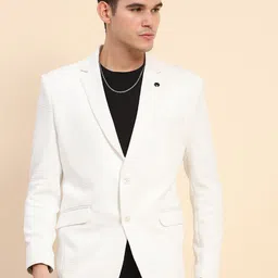 Global Republic Men Single Breasted Notched Lapel Blazer-image-67