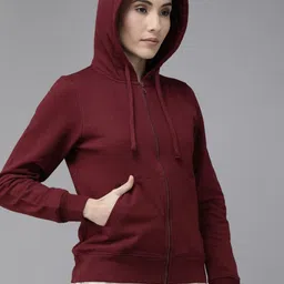 The Roadster Lifestyle Co. Hooded Zipper Front-Open Sweatshirt-image-91