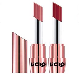 VOLO Set Of 2 Creme Matte Lipstick 3.5g Each - Light Peach 632-Red 643-28