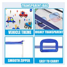 Bunie Cartoon Print Transparent Folder Bag with Handle  Pack of 2 (Random Color) image 4