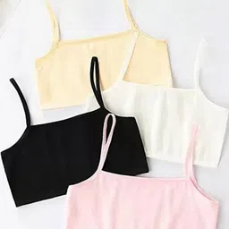 BRAAFEE Girls Pack Of 4 Non Padded Camisoles-37
