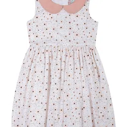 YOUNG BIRDS Girls Printed Peter Pan Collar Fit & Flare Dress-image-34