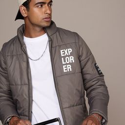The Roadster Life Co. Typography Printed Padded Jacket with Detachable Sleeves-image-68