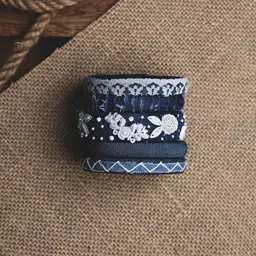 Taasha Craft Set Of 5 Peral-Studded & Beaded ThreadBangles-32