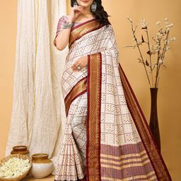 HERE&NOW Bandhani Zari Pure Cotton Bandhani Saree-picture-49