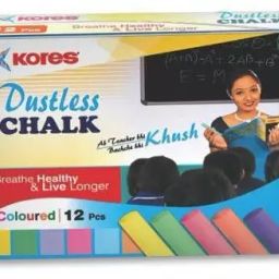 Kores Zero Dust Calcium Carbonate Chalk Coloured (Pack of 10)-17