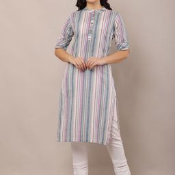 HELLO DESIGN Women Printed Thread Work Kurta-40