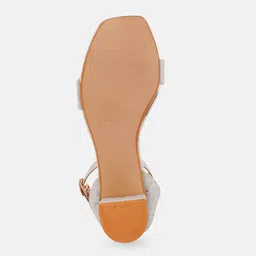 ZENVO Embellished Backstrap Open Toe Block Heels image 5