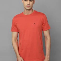 Louis Philippe Jeans Orange Cotton Slim Fit T-Shirt-image-29