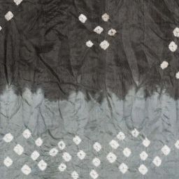 Geroo Jaipur Black & Grey Silk Printed Saree With Unstitched Blouse image 5