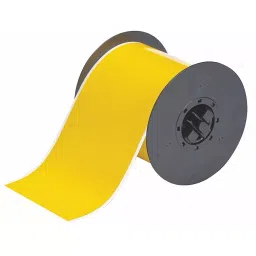BRADY Continuous Label Roll 4 inch Width Polyester Yellow, 6UNE5 (Roll of 100 Feet)-6