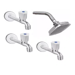 Fastgear Faucet Set with Shower Stainless Steel Chrome Finish Silver, FG1492 ( Pack of 4)-image-79