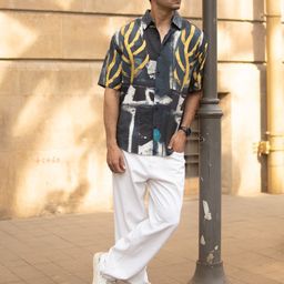 Powerlook Men Abstract Printed Casual Shirt-image-4