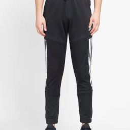 adidas Black Regular Fit Striped Sports Trackpants-image-80