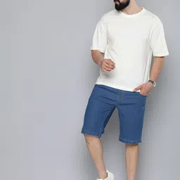 Mast & Harbour Drop-Shoulder Sleeves Pure Cotton T-shirt-image-15
