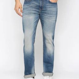 Being Human Blue Slim Fit Lightly Washed Jeans-image-93