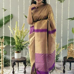 SHOP DROP Ethnic Motifs Woven Design Zari Pure Silk Banarasi Saree-picture-25