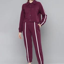 Vividartsy Maroon Striped Shirt With Joggers-picture-47