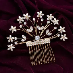 Voylla Embellished Royal Romance Hazel Comb Pin Hair Accessories-picture-41
