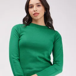 FableStreet Women Green Pullover-image-77