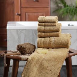 Maspar Amor Yellow 650 GSM Bamboo & Cotton Bordered Hand, Face and Bath Towel - Set of 6-3