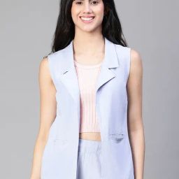 Oxolloxo Blue Cotton Regular Fit Waistcoat-picture-38