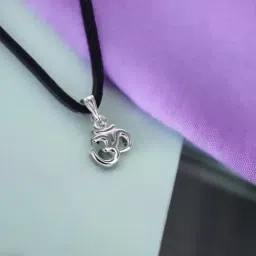 Taraash 92.5 Sterling Silver Om Thread Pendant For Kids-image-51