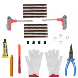 AllExtreme EX-5006 Tubeless Tyre Puncture Repair Kit with T Handle Grips + 5 Repair String Plugs + Rubber Solution + Cutter + 3 Probe Heads for Vehicles Multicolor, 26 pc-16