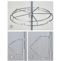 AS ONE Rotating Hanger Stand 43 cm Diameter Wire Steel Powder Coating, 61-102-1-6-34