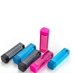 Aura Black & Pink Set of 6 Plastic Solid Water Bottle-23