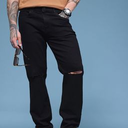 HERE&NOW Men Relaxed Fit Slash Knee Jeans-picture-3