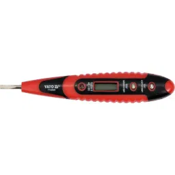Yato GRD Digital Voltage Tester 12-250 V AC Slotted, YT-28630-11