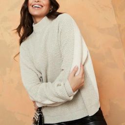 Styli Regular Length Colorblock Boxy Fit Sweater-image-38