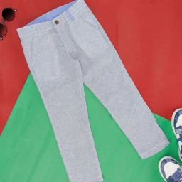 Pantaloons Junior Navy Cotton Regular Fit Trousers-image-58