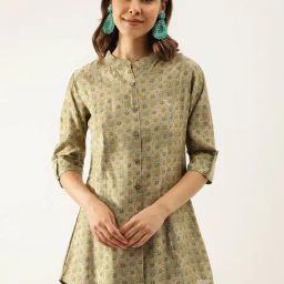 Divena Green Printed Top-image-19