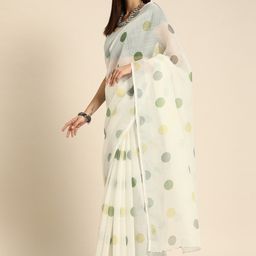 Anouk Polka Dot Printed Saree-9