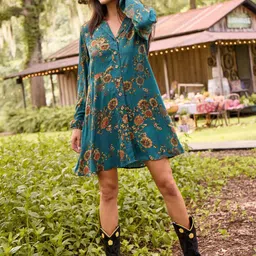 PIMU Floral Print Fit & Flare Dress-image-14