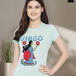 Dreambe Women Pack of 2 Mickey Mouse Graphic Printed Cotton Regular Fit T-shirts-image-71