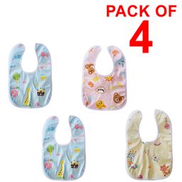SYGA 4 Pieces Bandana Style Dribble Bibs Soft & Absorbent With Adjustable Snaps (Color and Print May Vary)-picture-4