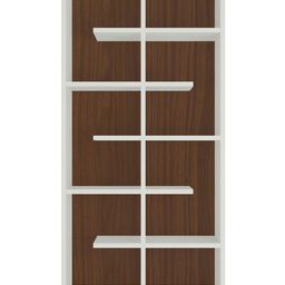 Adona Carina Bookshelf-cum-Storage Cabinet Large - Brown White-image-85