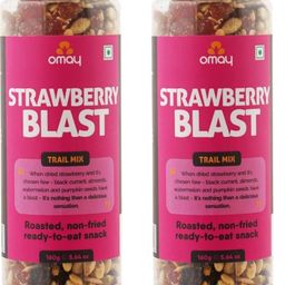 Omay Foods Strawberry Blast Trail Mix 160g each - Pack of 2-13