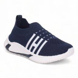 Lil Lollipop Mesh Detailed Slip On Shoes - Navy Blue-image-64