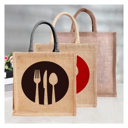 Kuber Industries Grocery Bag  Jute Carry Bag  Reusable Shopping Bag  Lunch Handbag  Zipper Grocery Bag with Handle  Daily Utility Grocery Bag  Pack of 3  Multi-20