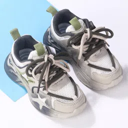 Oh! Pair Slip On Sneakers with Lace Up Closure - Grey-picture-2