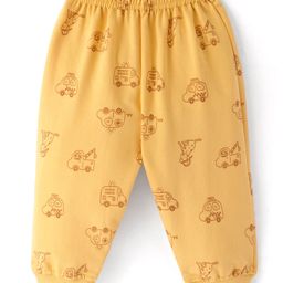 Tango Looper Knit Full Length Lounge Pant with Vehicle Print - Yellow-picture-7