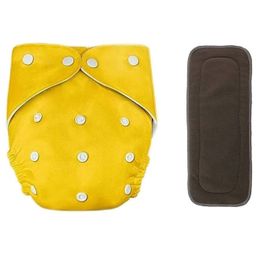 Sparkle Joy Free Size Reusable Cloth Diaper With Insert - Yellow-21
